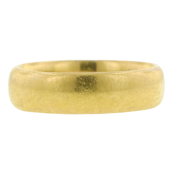 Antique Edwardian Gold Wedding Band Ring, 1914, Size 5