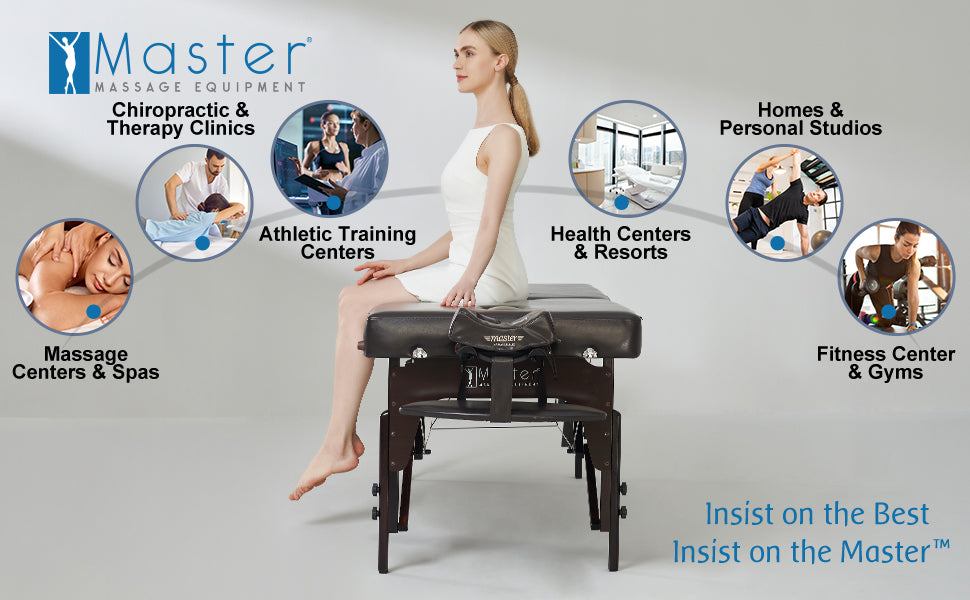 Our Master Supreme portable lash bed is perfect for various massage modalities such as Swedish, deep tissue, neuromuscular therapy, reflexology, and more. With its lightweight design and portability, this portable facial bed can be used in your private practice or at home. This thoughtfully designed folding salon bed can also be used for tattoos, lash applications, and facials!