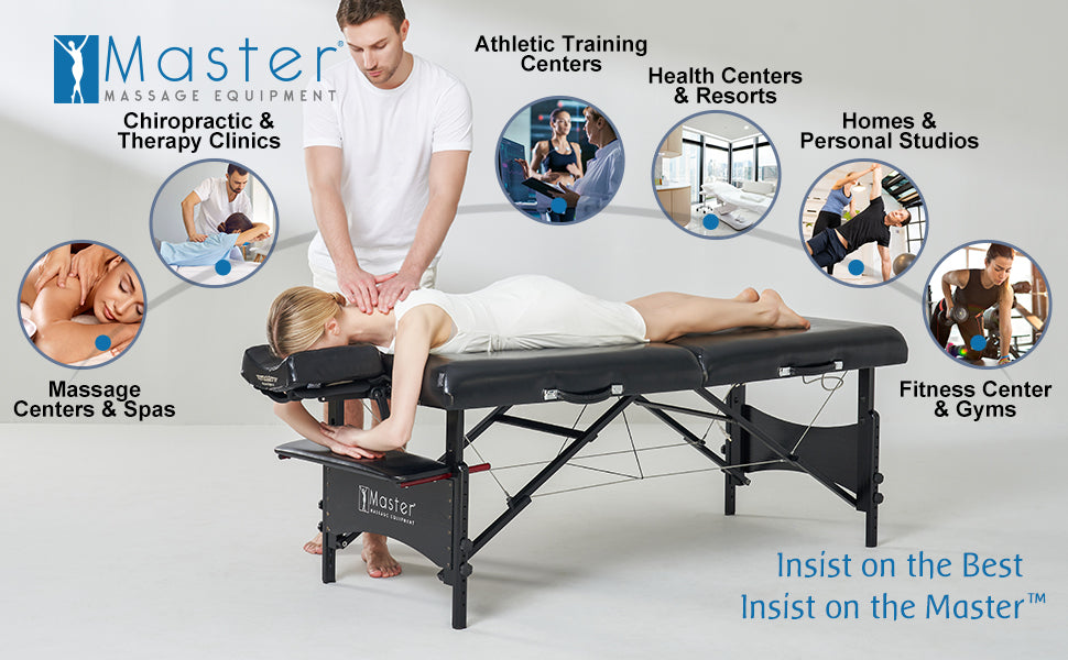 Our Master Galaxy Massage Table/ portable facial table is perfect for various massage modalities such as Swedish, deep tissue, neuromuscular therapy, reflexology, and more. With Galaxy Portable Salon Table’s  lightweight design and portability, this portable salon bed table can be used in your private practice or at home. This thoughtfully designed foldable beauty table can also be used for tattoos, lash applications, and facials!