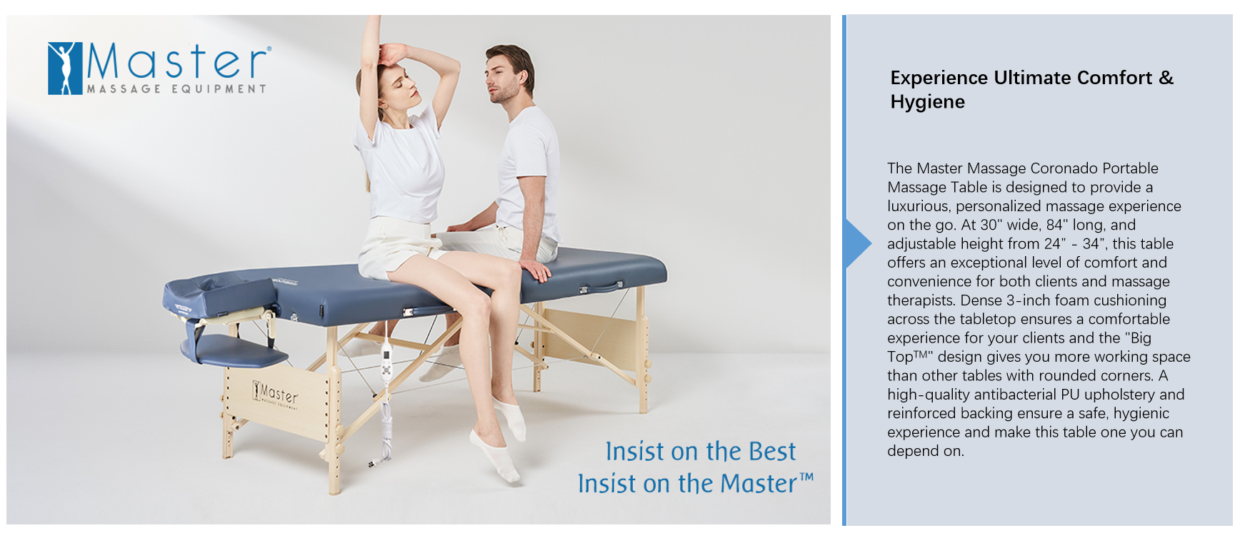 Master Massage Equipment 30 Coronado LX Portable Massage Table Package  Royal Blue for Sale in La Canada Flt, CA - OfferUp