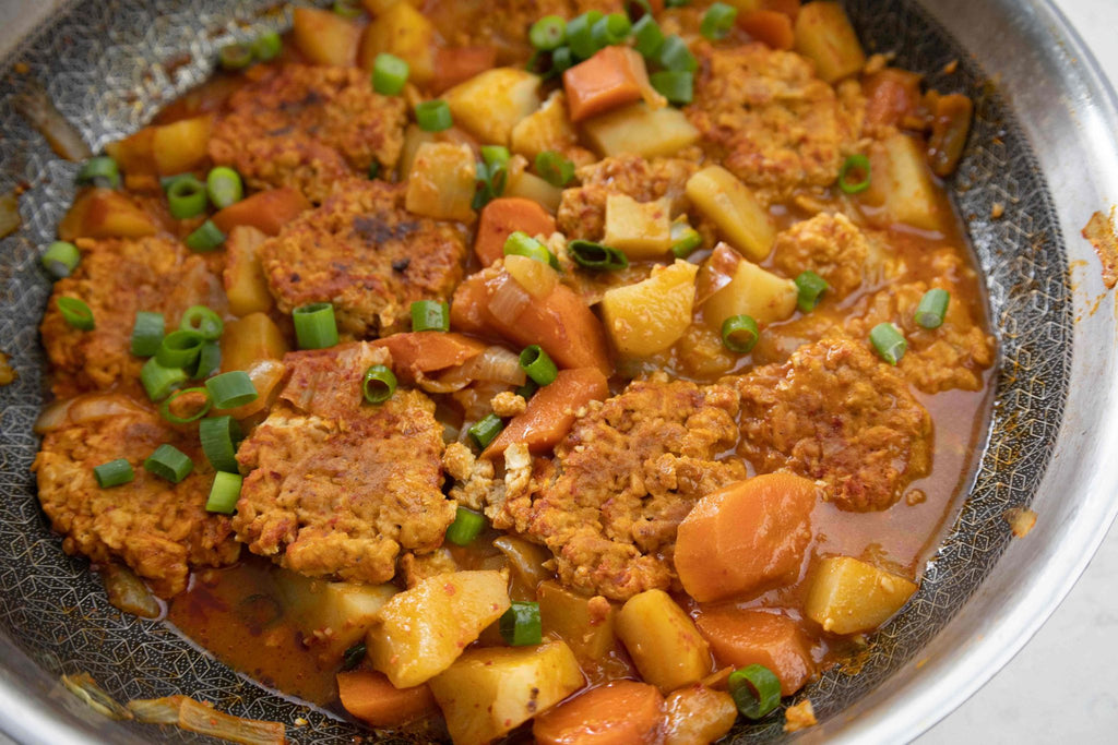Vegan Korean Spicy Chicken Stew 