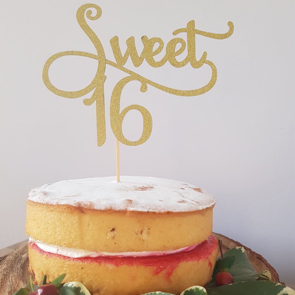 Download Sweet 16 cake topper - Nora & Katie
