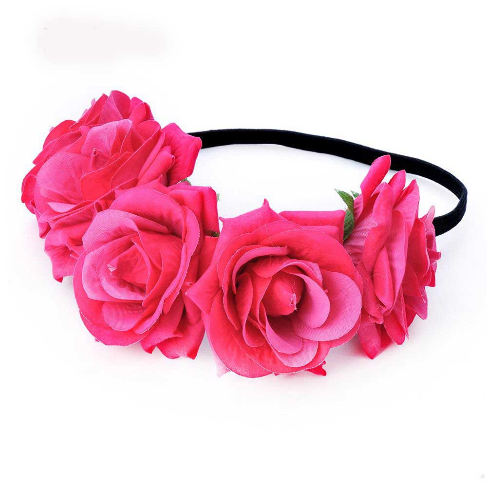 hot pink flower crown