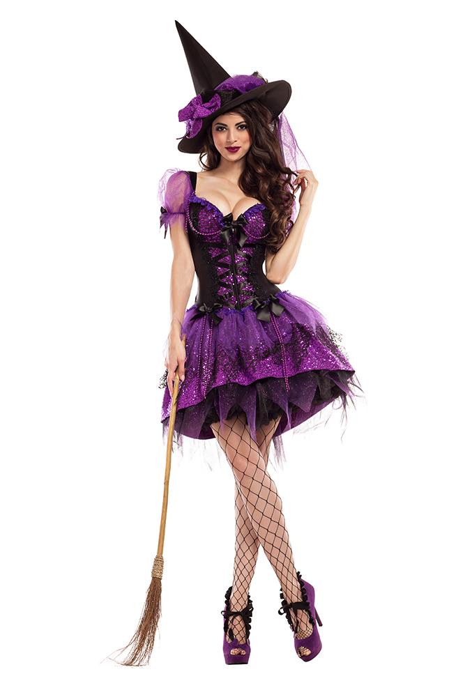 Party King Women's Perfect Purple Witch Shaper Costume | Nastassy