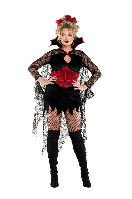 Starline Women's Plus Size Dark Castle Vampire Costume | Nastassy