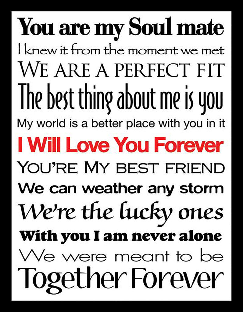 I Will Love You Forever Ii Framed Wall Art Picture Perfect Int