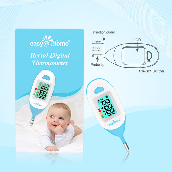 Zelfrespect Boos worden regeling Baby Rectal Thermometer with Fever Indicator - Easy@Home Perfect Newbo -  Easy@Home Fertility