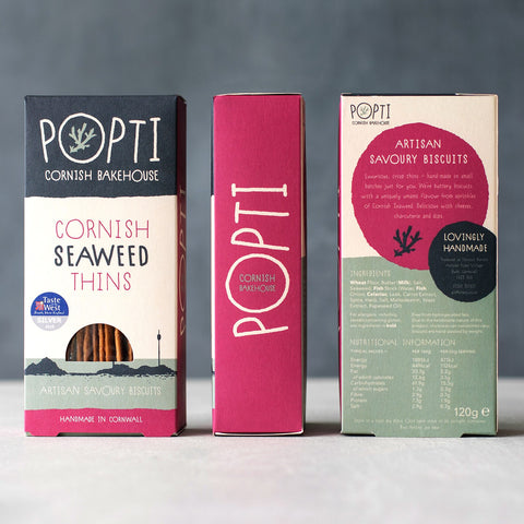 POPTI cornish bakehouse seaweed savoury biscuit