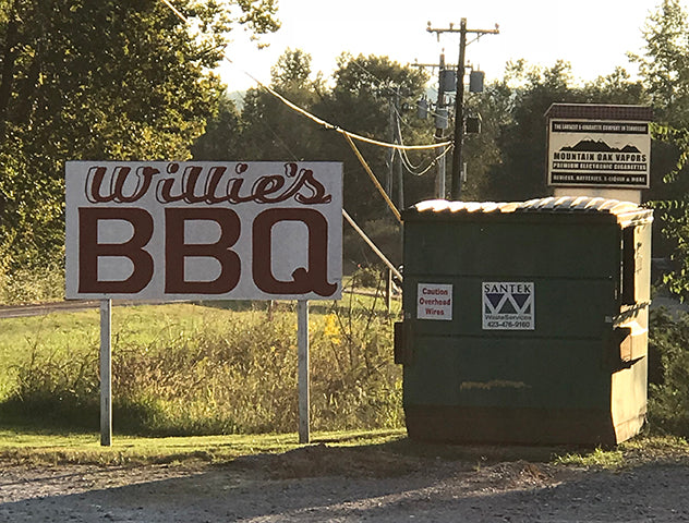 Willie's BBQ - the real joints put the dumpster out front
