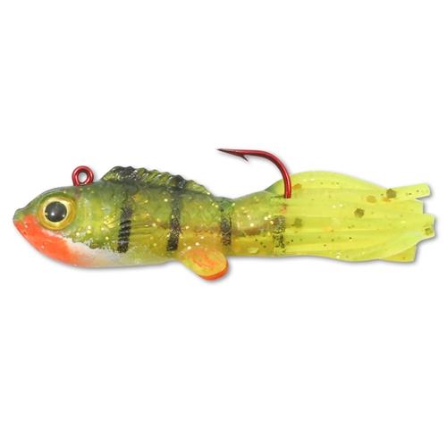 Clam Tikka Flash 3/32 oz - Glow Parrot - Ice Fishing Lure - Mini