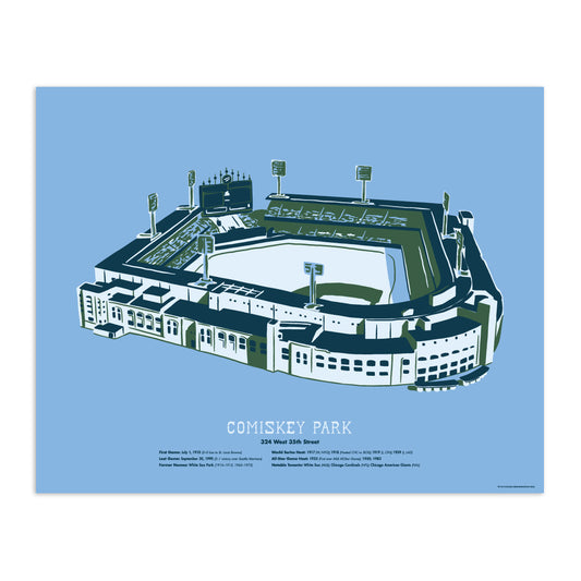 Chicago White Sox Comiskey Park Stadium OR Chicago Cubs Poster