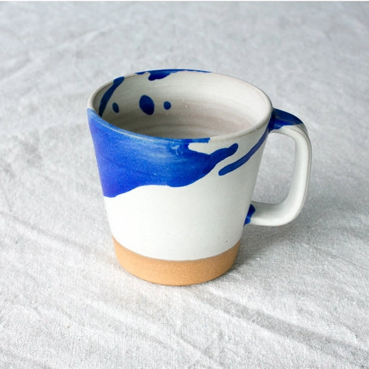 16oz Handmade in USA Ceramic Mug- INDIGO BLUE