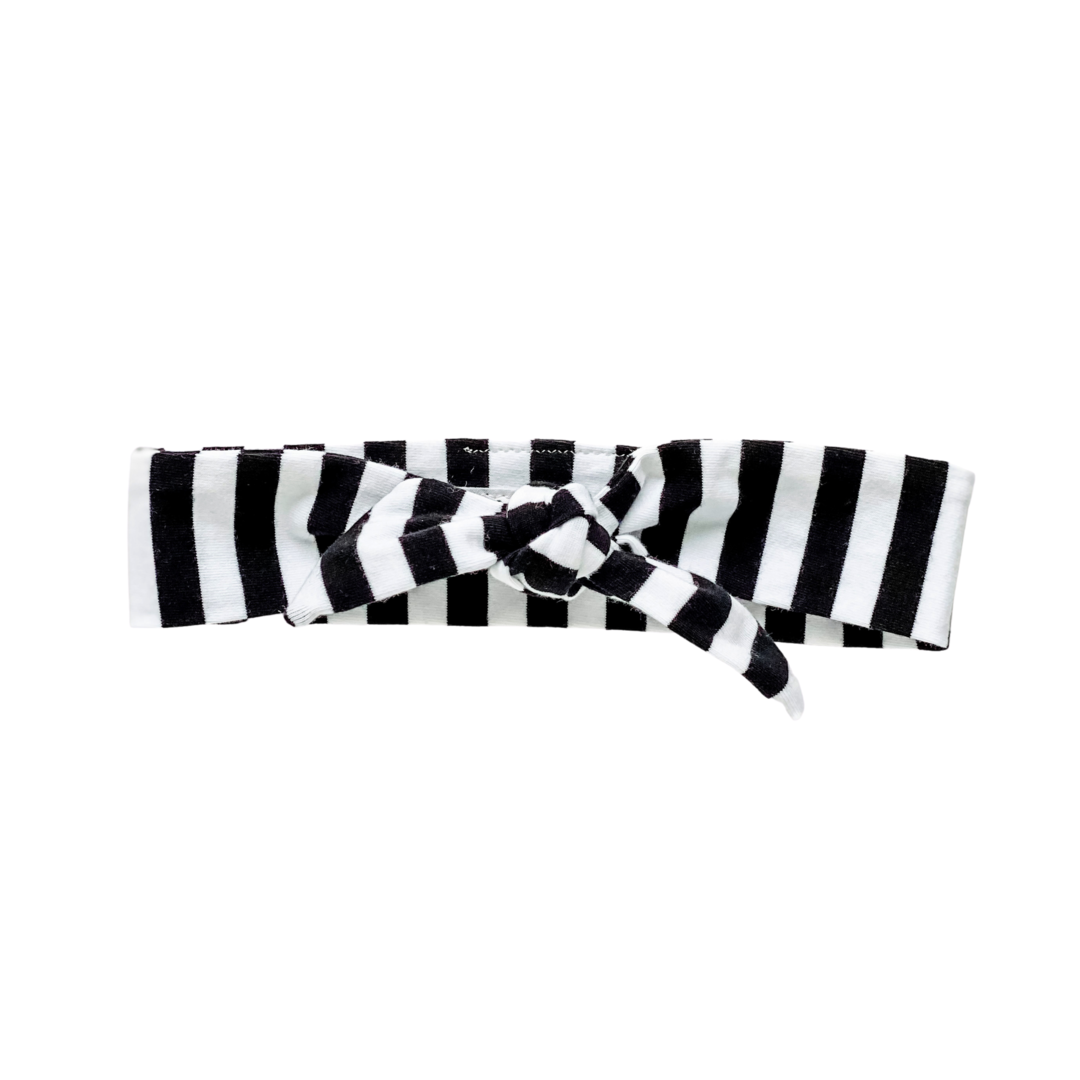 Toddler Cotton Black & White Stripe Headband