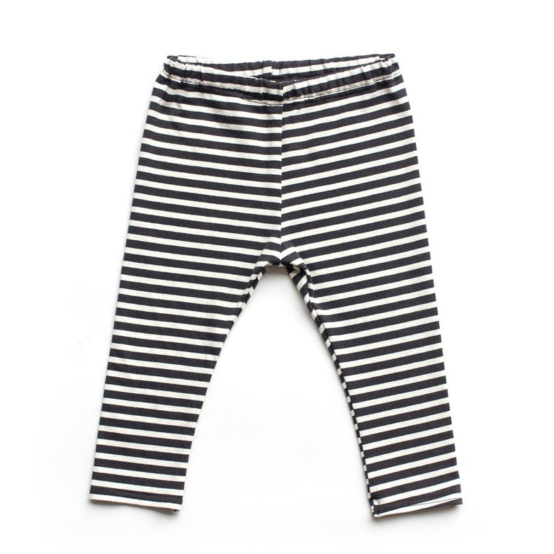 Baby and Toddler Black and White Stripe Leggings