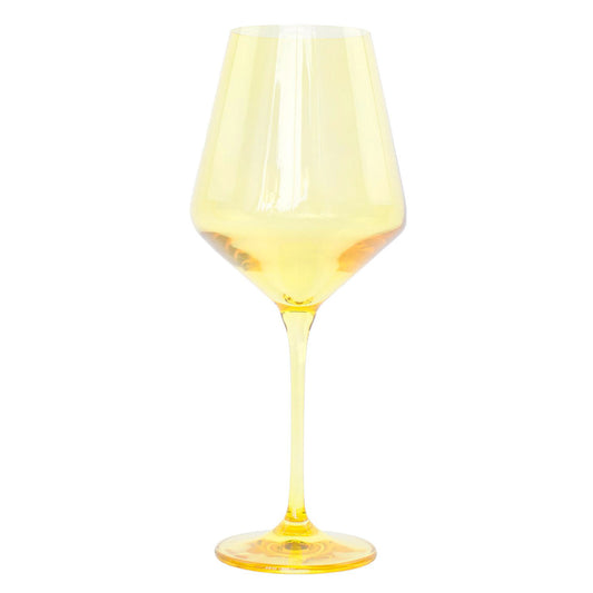 Handblown Yellow Colored Stemless Wine Glass – Neighborly