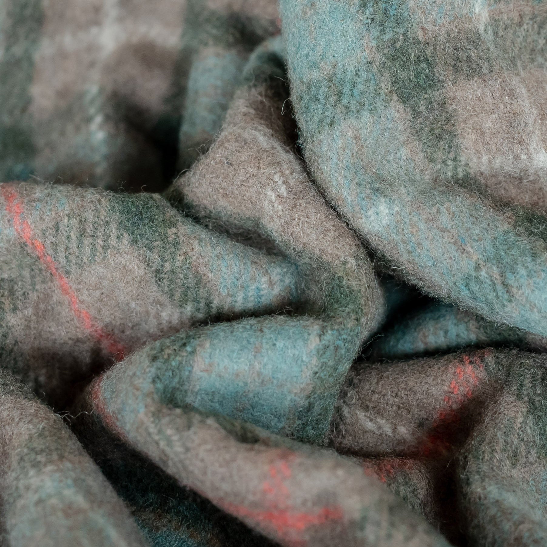 Recycled Wool Fraser Forest Plaid Throw Blanket