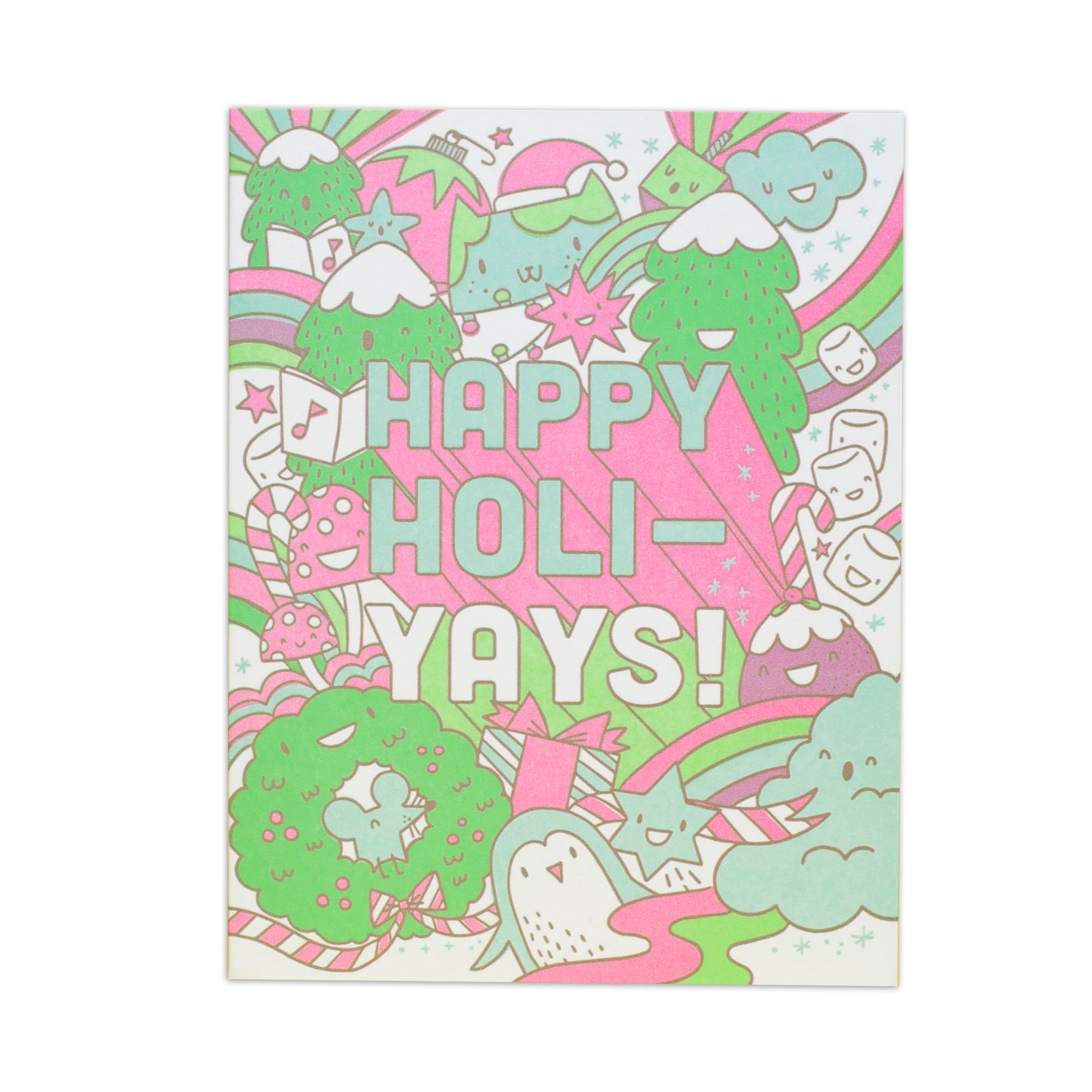 Happy Holi-Yays! Letterpress Holiday Card