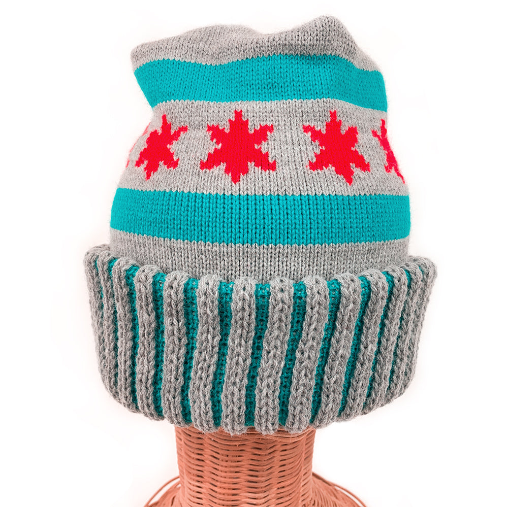 Chicago Flag Knit Hat