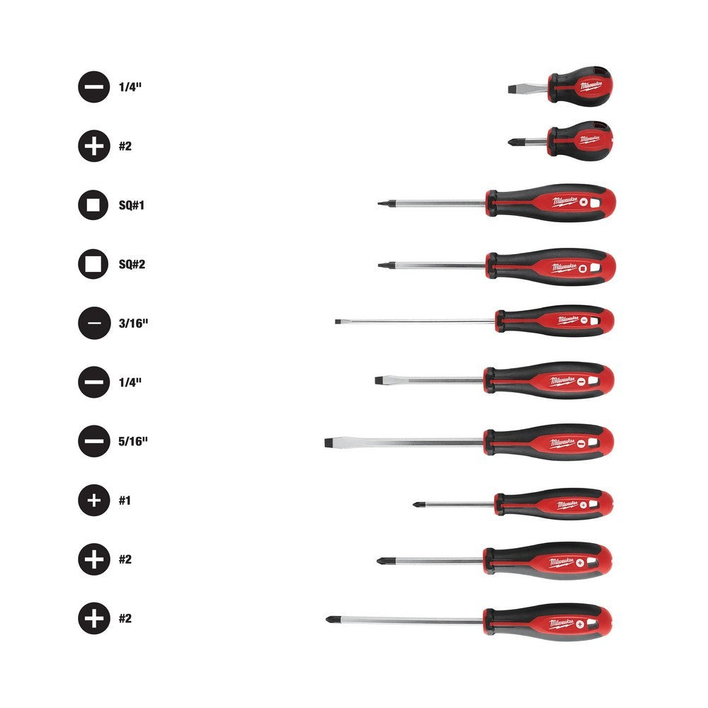 Milwaukee 48-22-2210 10PC 1000V Insulated Screwdriver Set w/ Foam