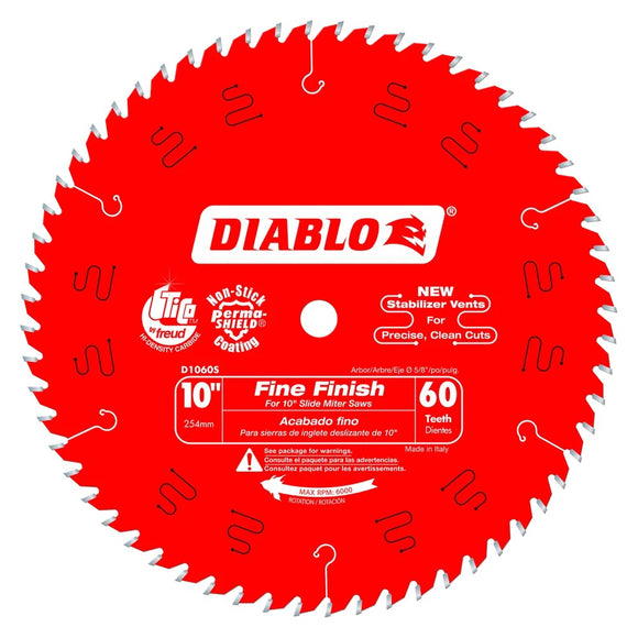 Diablo D1060S 60T Circular Blades - Fine Finish Cutting Blades