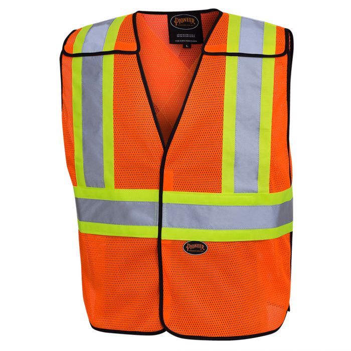 Pioneer 6954 Hi-Vis Orange Safety Tear-Away Vest Polyester Class 2 