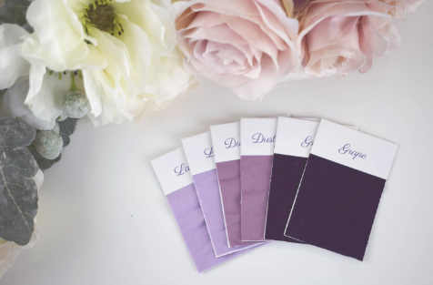 free bridesmaid colour swatches