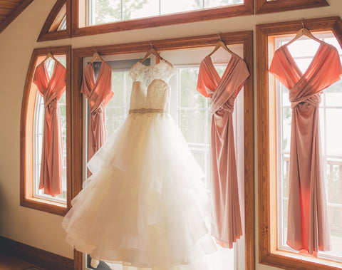 Bridesmaid dresses infinity pink