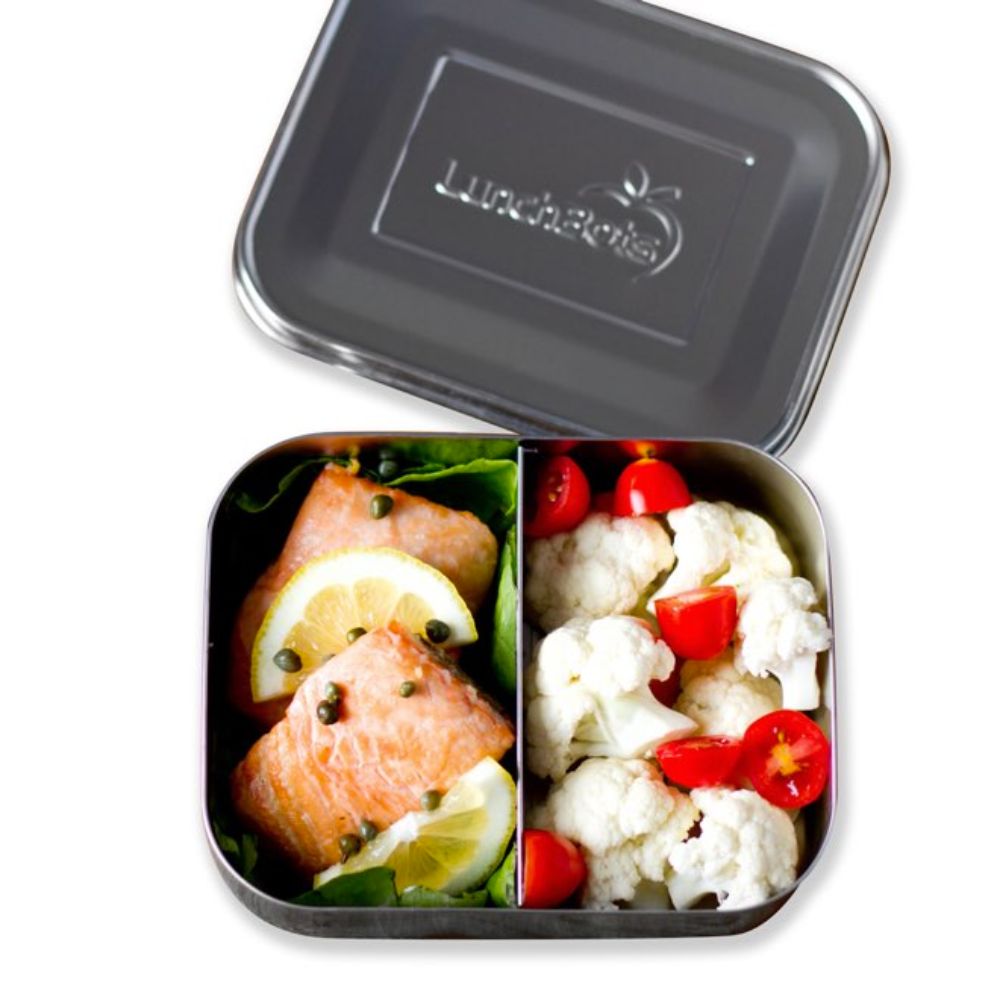 LunchBots Uno Stainless Steel Sandwich Bento Box Aqua