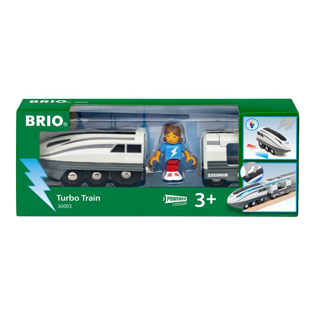  Brio World 33630 Mighty Golden Action Locomotive  Battery  Operated Toy Train with Light and Sound Effects for Kids Age 3 and Up, Gold  : Toys & Games