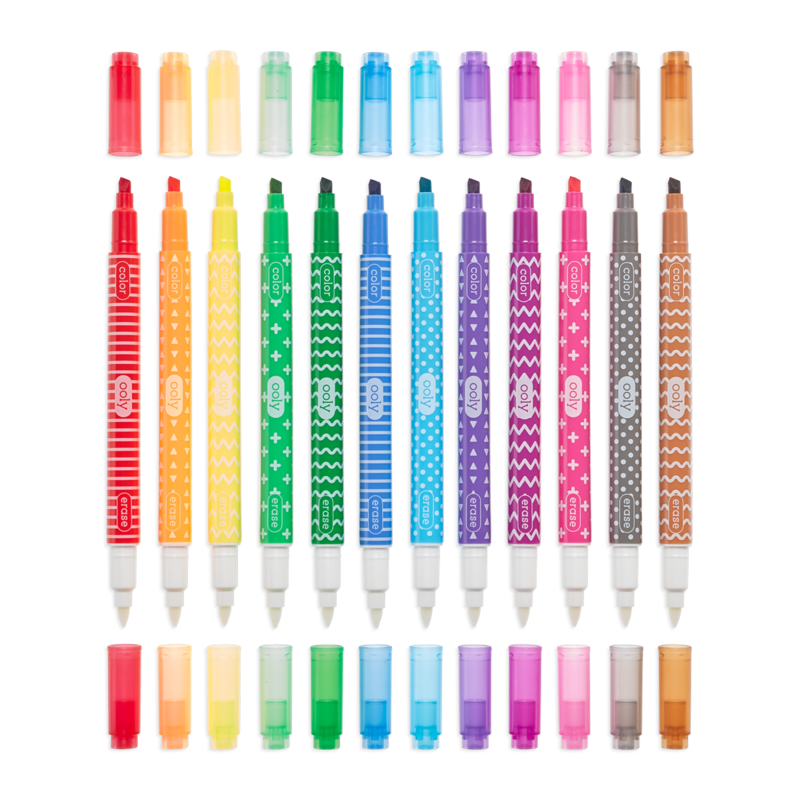  Ooly 12 Pack Switch-eroo Double Sided Color Changing Markers in  Vibrant Colors, Color Changeable Markers are Cool Back to School Supplies  for Art Projects [12 Pack & Sketchbook Bundle] : Industrial