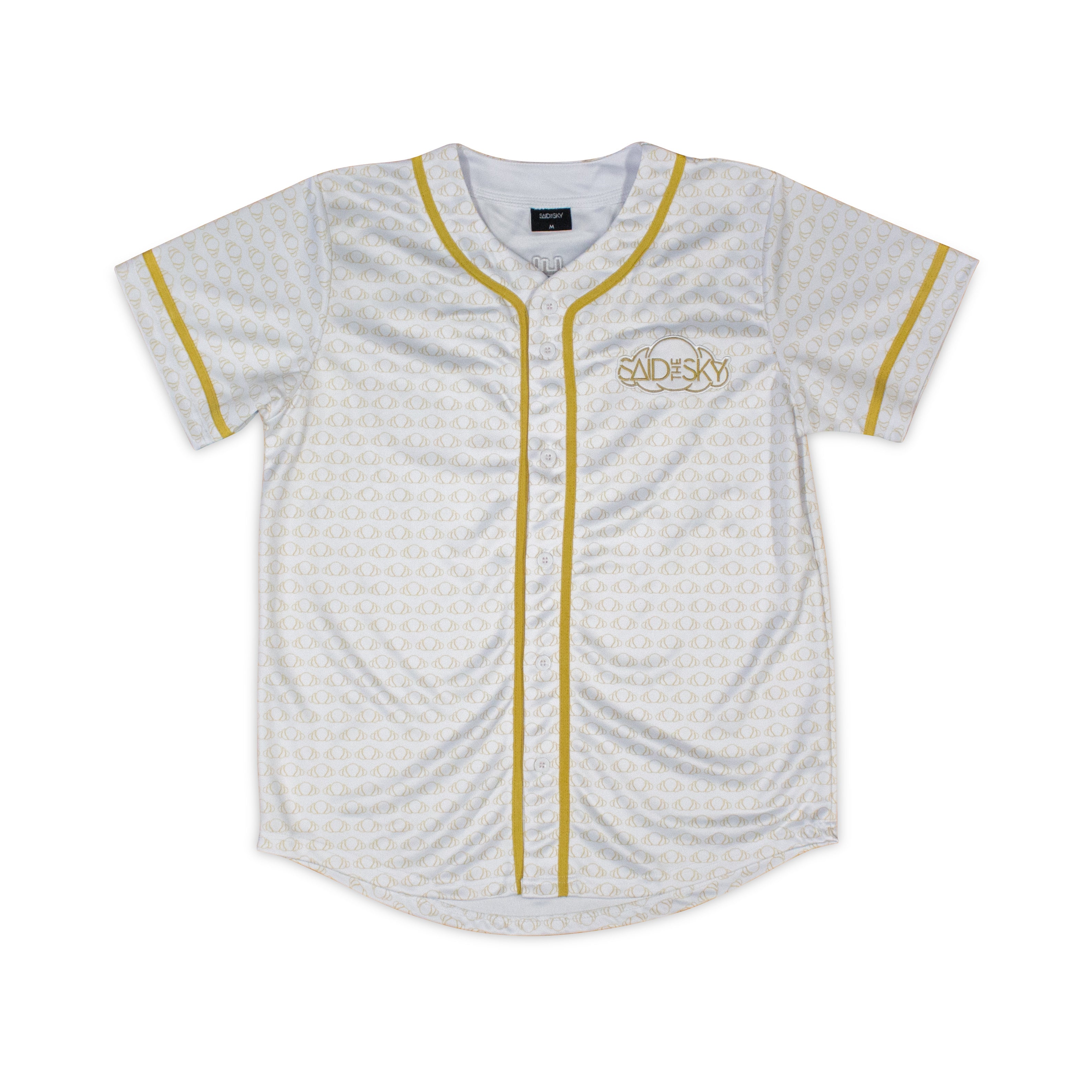 white and yellow baseball jersey