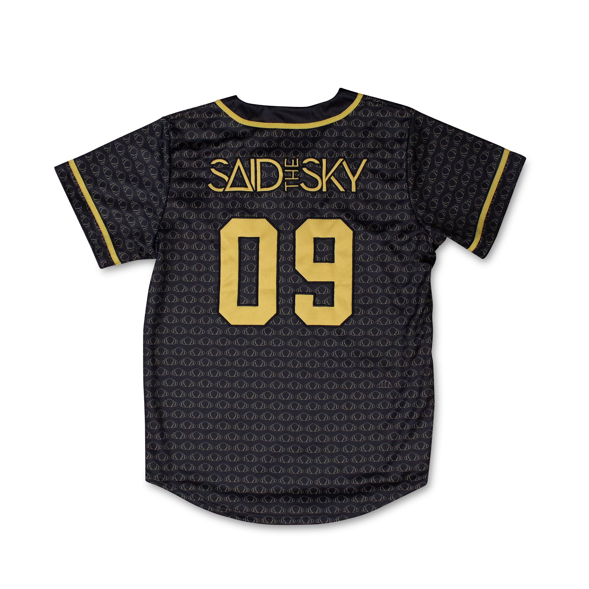 gold and black baseball jersey