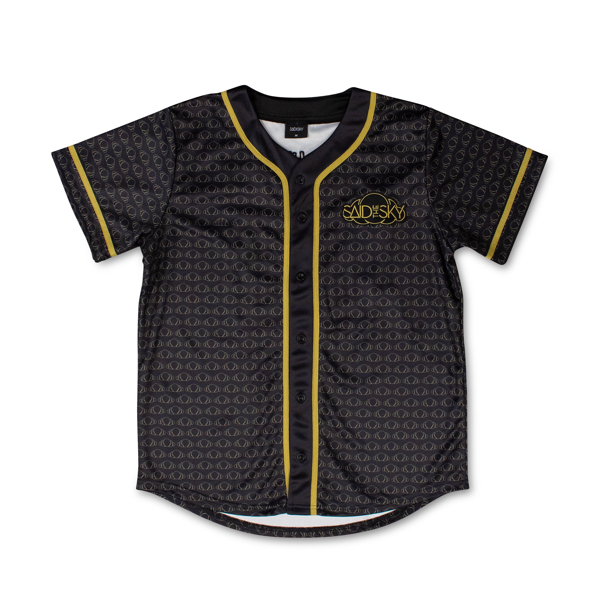 black and yellow baseball jersey