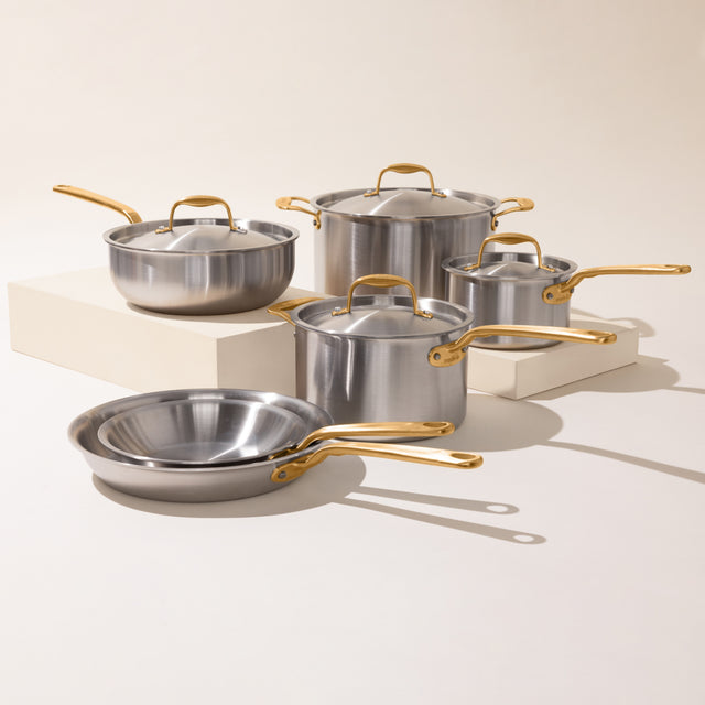 Non Stick Cooking Pots and Pans & Lids 18 Piece Cookware Set