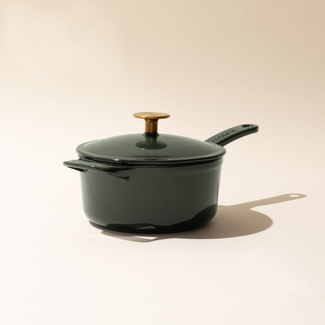 22CM Relief Dutch Oven Green Enameled Cast Iron Soup Pot With Lid Saucepan  Casserole Kitchen Accessories