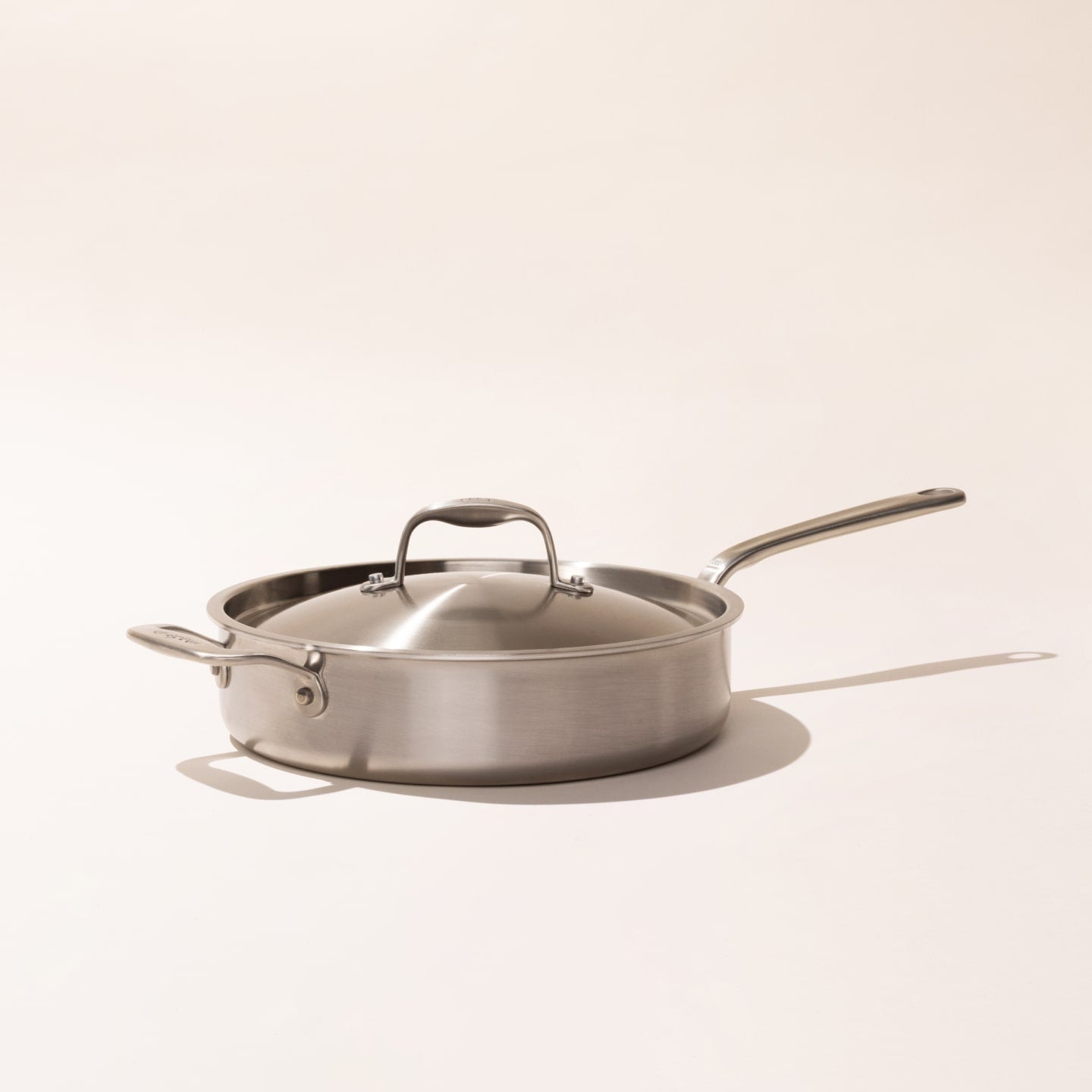 The 5-Quart Tri-Ply Stainless Steel Saute Pan with Lid