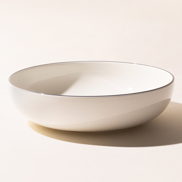 serving bowl black rim