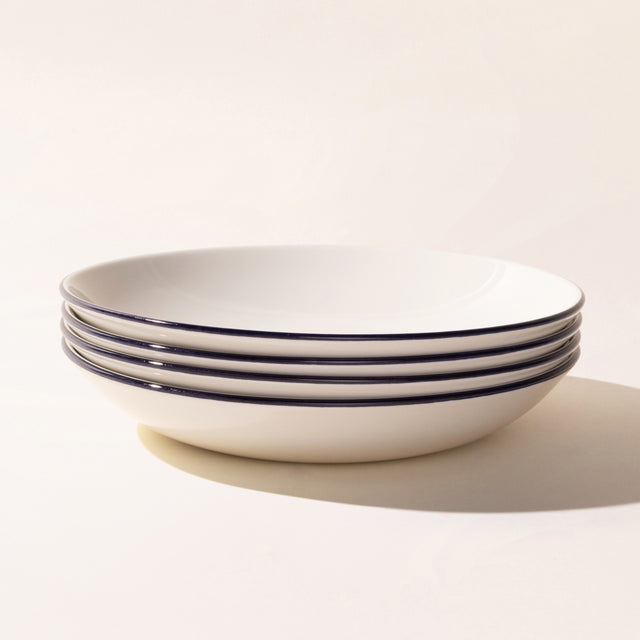 entree bowl 4 pack navy rim