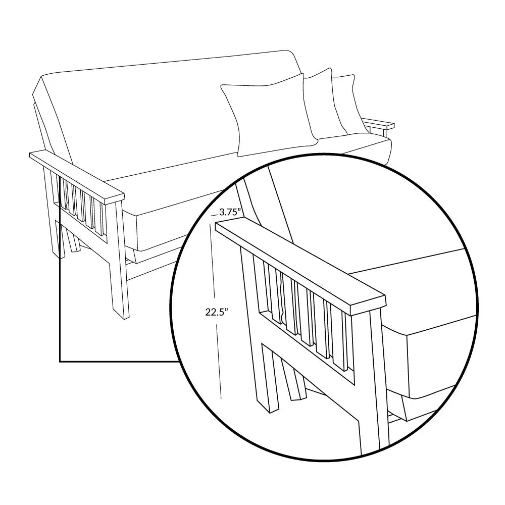 AMISH WIDE FLAT ARM