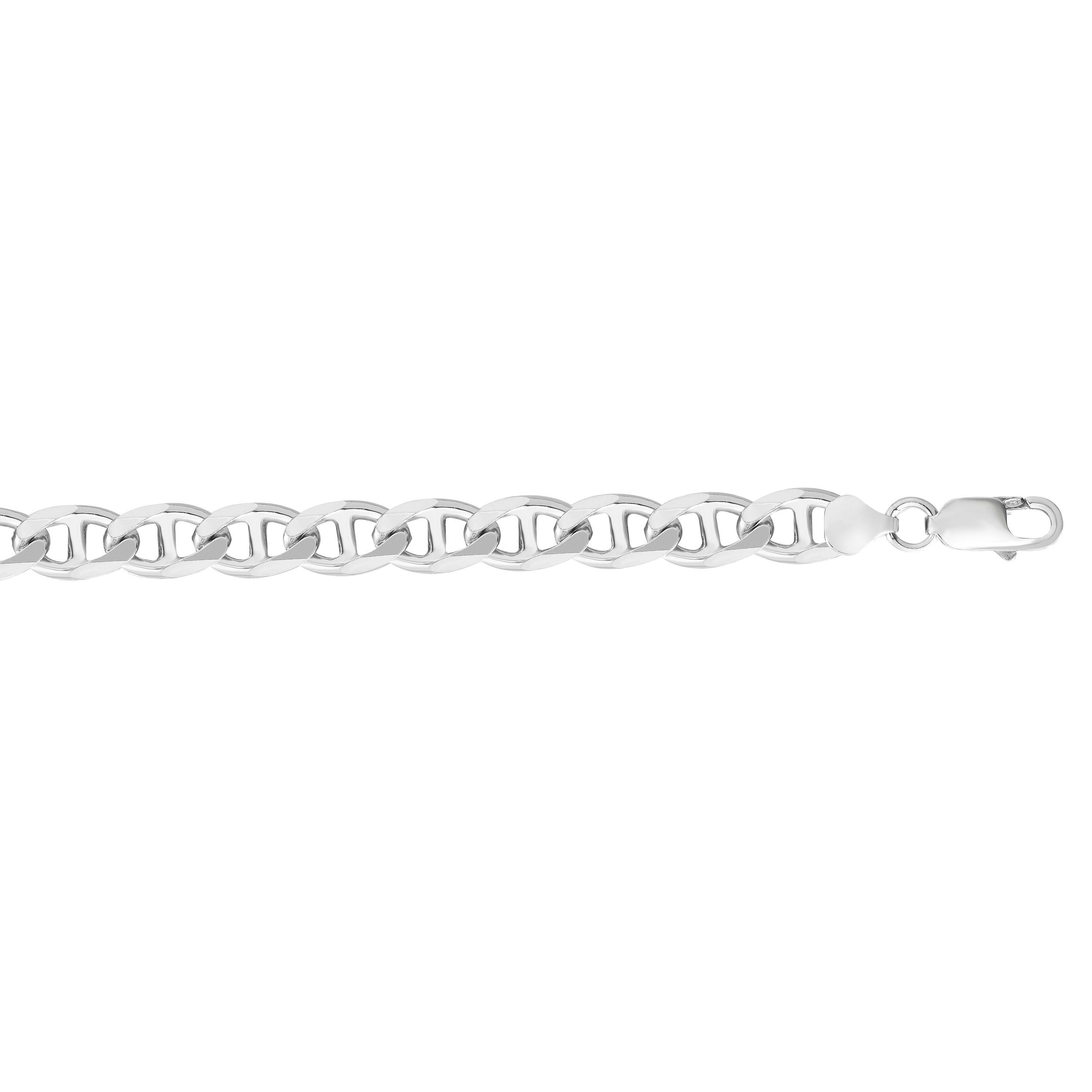 Silver 8mm Concave Mariner Chain