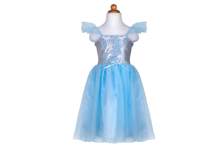 Blue Sequin Princess Dress - Small