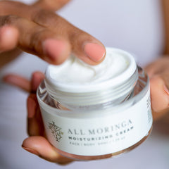 Skincare layering with Moringa face cream