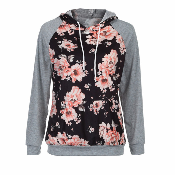 black floral hoodie