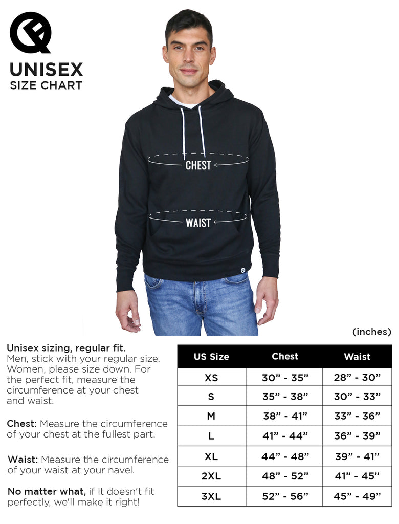 Lite Pullover Size Chart