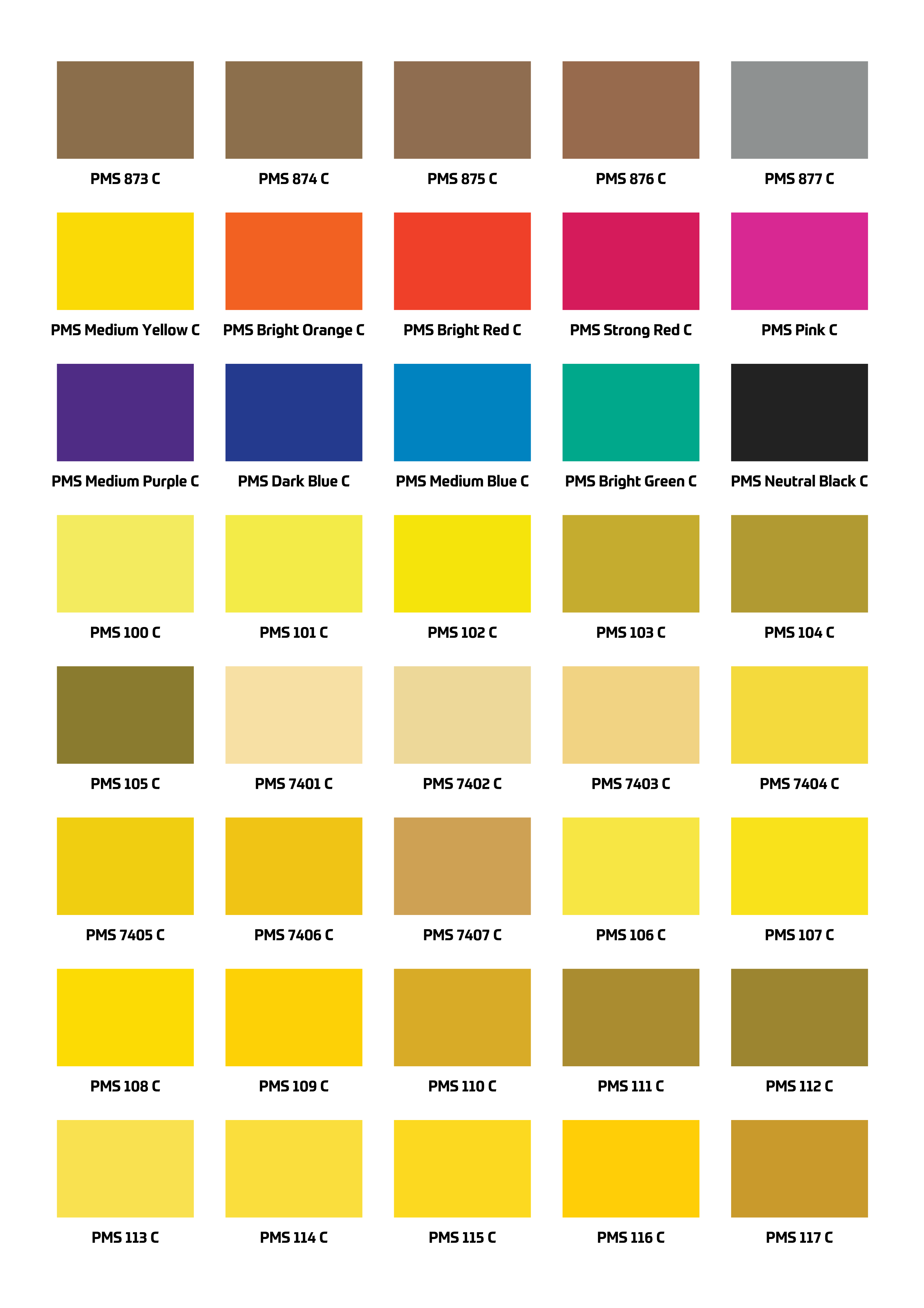 Pantone Color System Chart