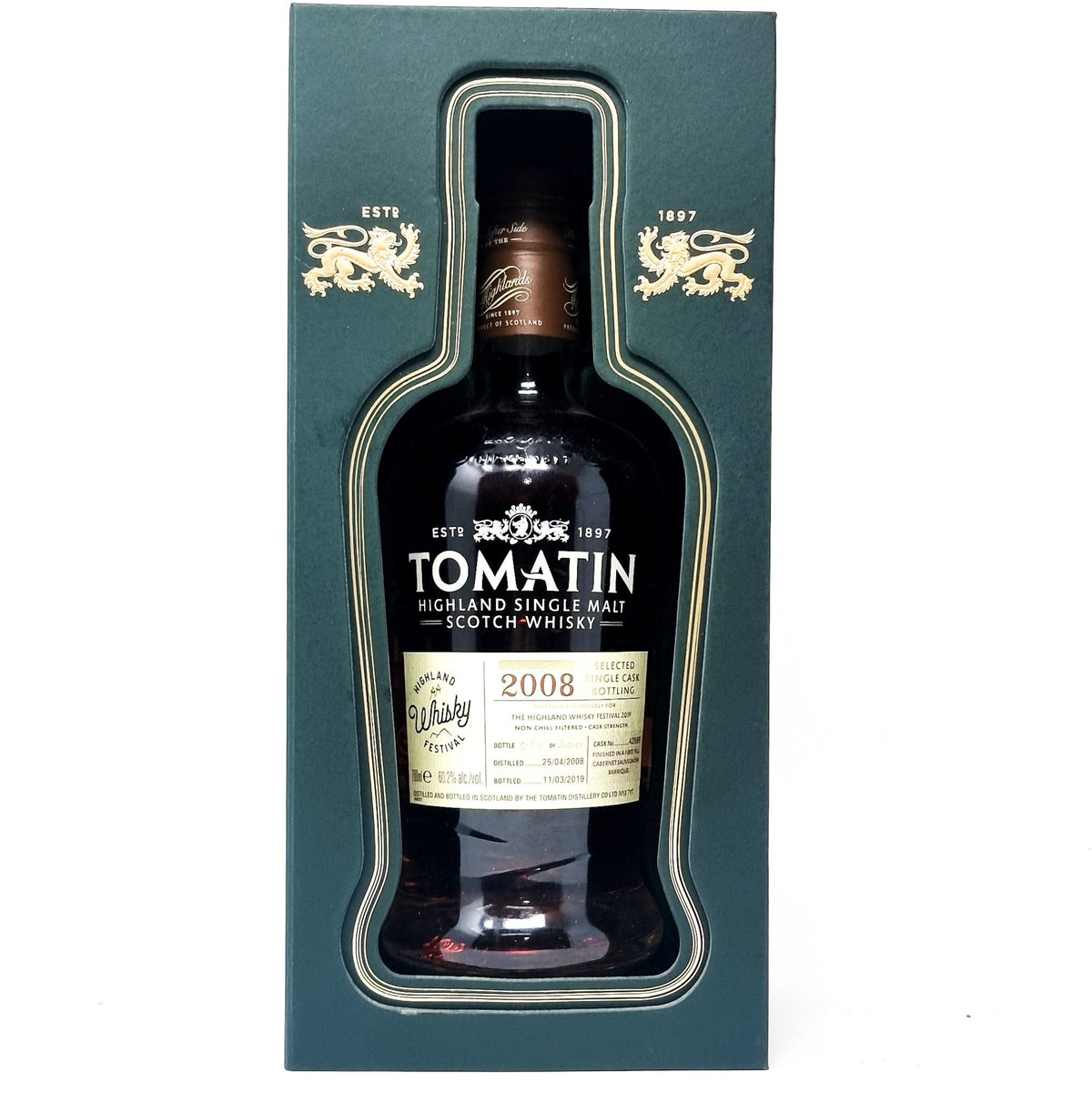 Tomatin 2008 Highland Whisky Festival 2019 Single Malt Whisky, 70cl, 6 —  Old and Rare Whisky
