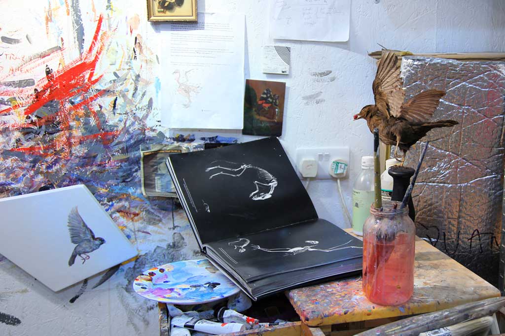 Hazel Mountford in her studio