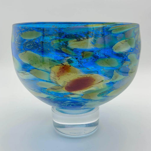 Hydrangea Medium Blue Footed Bowl
