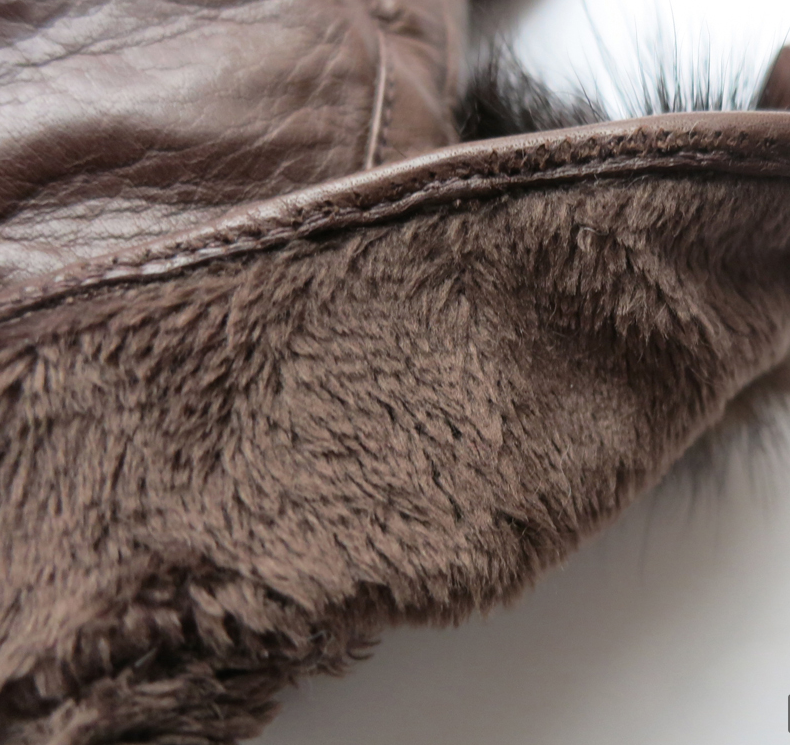 LA RENTREE - Mink Trimmings Sheepskin Gloves