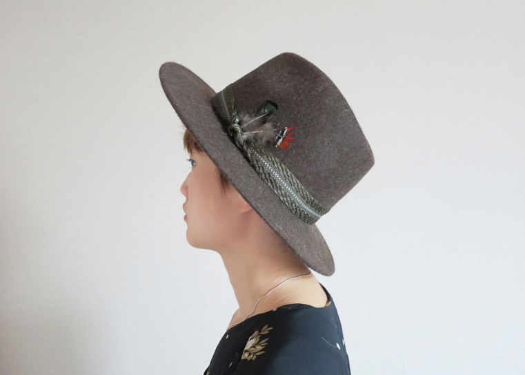 LA RENTREE - Wool Fedora - Bokashi Brown